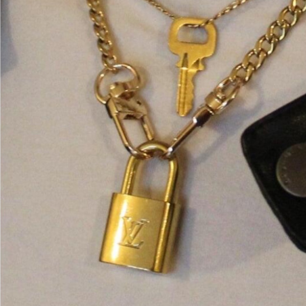 LV lock necklace